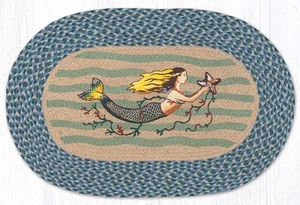 Earth Rugs OP-245 Mermaid Oval Patch 20" x 30" - Picture 1 of 1