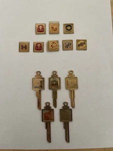 Lot Of Gold Plated Uncut Key Blanks HUDSON NASH OLDS DESOTO MERCRUY - Picture 1 of 8