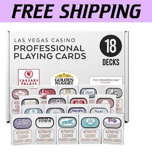 Authentic Las Vegas Casino Playing Cards 18 Deck Bundle - Used & Unique Designs - Picture 1 of 12