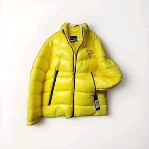Chaqueta Guess Puffer Nueva Talla Pequeña Amarilla - Imagen 1 de 2