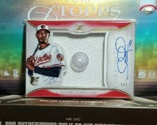 2018 Topps Definitive ADAM JONES Auto (Autograph) & Button Patch #1/1 #ARC-AJ