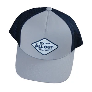 CCM Hockey All Outside Meshback Trucker Hat/Cap Senior/Adult Sweet Concrete-OSFM - Picture 1 of 3