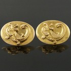 Stunning Late Victorian Solid 14K Gold Chinese Dolphin Estate Antique Cufflinks