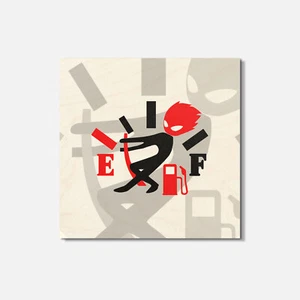 High Gas Consumption Funny 4'' X 4'' Square Wooden Coaster - Picture 1 of 3