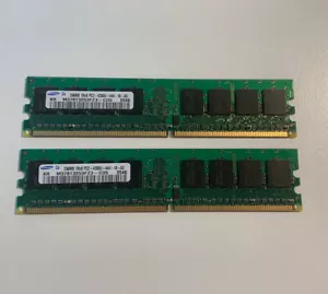 SAMSUNG 512MB (2x256) 1Rx8 PC2-4200U-444-10-A3 M378T3253FZ3 - Picture 1 of 1