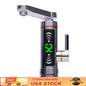 110V Electric Instant Hot Water Heater Shower Kitchen Tap Faucet Digital Display - Picture 1 of 10