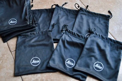 Leica Logo Black Lens Cases Small Soft Pouch for leica M lenses - Image 1 of 4