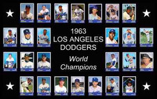 1963 LOS ANGELES DODGERS Baseball Card Complete Set POSTER Decor Fan Xmas Gift