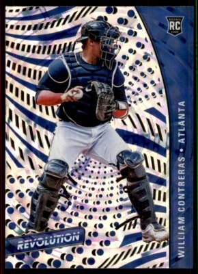 William Contreras 2021 Panini Chronicles Revolution Fractal Rookie #59 Parallel - Image 1 of 2
