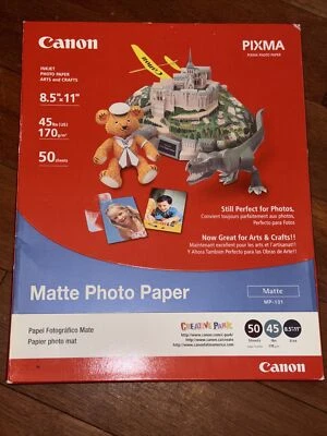 Новый 50 листов подлинный Canon MP-101 матовый фотобумага 8,5 «X 11» письмо Pixma новый в коробке - Изображение 1 из 4