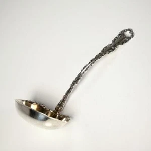 Whiting Louis XV 1891 Sterling Silver Gold Wash Soup Ladle 12.5" Antique - Picture 1 of 5