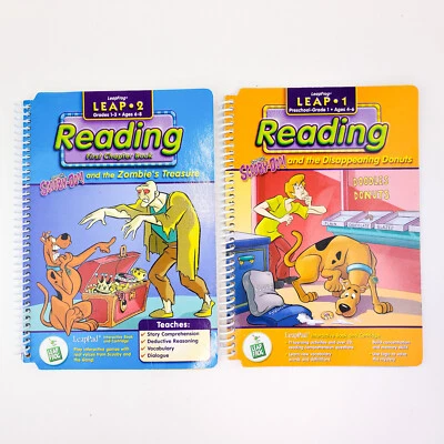 Leap Frog LeapPad Reading Scooby Doo Books Leap 1 Preschool Leap 2 Chapter Book - Image 1 of 4