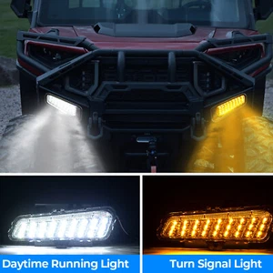 LED Front Bumper Lights Auxiliary Turn Signal 2889767 For Polaris Ranger XD 1500 - Picture 1 of 9