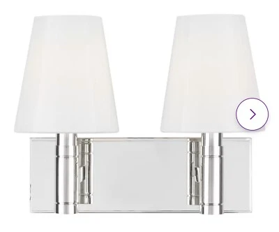 Aplique cuadrado clásico TOB de Thomas O'Brien Beckham en latón bruñido TV1011BBS Foto 1 de 2