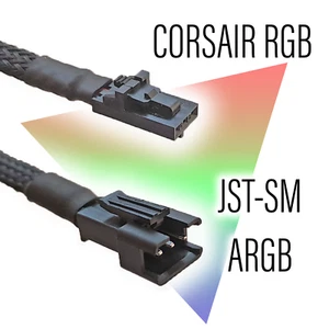 Corsair RGB to Phanteks/Lian-Li/Light Strip JST-SM ARGB Adapter - Picture 1 of 5