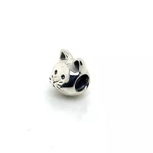 Genuine Pandora Sterling Silver Curious Cat Charm 791706 Retired - Picture 1 of 5