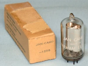 VACUUM TUBE ~ # 1258 ~ JAN / CAHG / TUNG-SOL ~ CHATAM ELECTRONICS ~ NOS ~ # 1258 - Picture 1 of 3