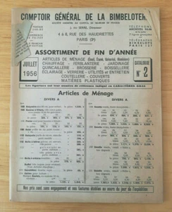 KATALOG LADEN COUNTER GENERAL DE LA BIMBELOTERIE 1956 KÜCHEN HEIZUNG - Bild 1 von 4