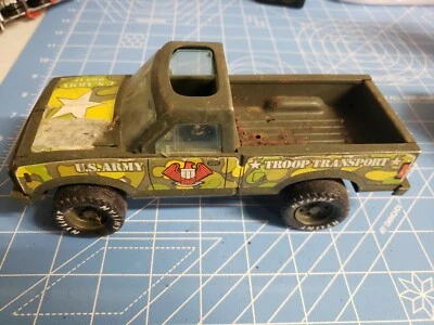 Vintage Nylint Army Troop Transport Vehicle Old Steel Military Truck Diecast Q - Image 1 of 4