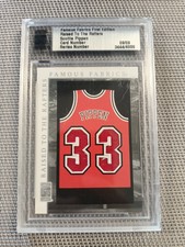 2010 FAMOUS FABRICS SCOTTIE PIPPEN GAME USED JERSEY BULLS 9/9