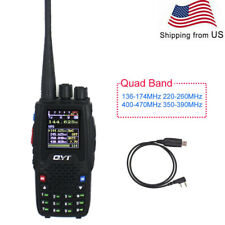 QYT KT-8R Quad Band 144/220/350/440MHz Two Way Radio 5W Transceiver + USB Cable