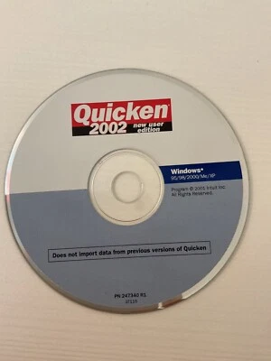 Quicken 2002 New User Edition Software CD - Image 1 of 2