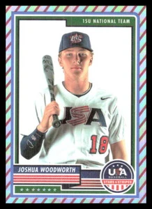 2023 Panini Stars & Stripes Joshua Woodworth Prizm Stripes Parallel 40 USA - Picture 1 of 2