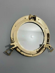 Porthole 17" Nautical Ship Wall Mirror Cabin Window Home Décor Marine X-Mas Gift - Picture 1 of 14