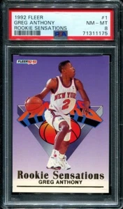 PSA 8 NM MINT 1992 ROOKIE SENSATIONS GREG ANTHONY #1 KNICKS 11175 DB196 - Picture 1 of 1