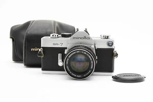Minolta SR-7 Sliver Camera AUTO Rokkor-PF 55mm F1.8 w/Case [Excellent+3] Japan - Picture 1 of 24