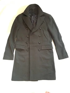 John Varvatos USA LUXUS zweireihiger Wollmantel Militärmantel Armee grün/Peet Gr. L - Bild 1 von 9