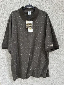 Camisa polo Columbia para hombre 3XB marrón señuelo de pesca con mosca manga corta informal nueva con etiquetas - Imagen 1 de 12