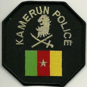 ÁFRICA CAMERÚN parche de policía insignia de policía lúrex bordado de hilo de oro ÁFRICA - Imagen 1 de 1