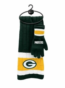 Green Bay Packers Strickschal & Handschuhe Set NFL LIZENZIERT NEU Neu mit Etikett - Bild 1 von 1