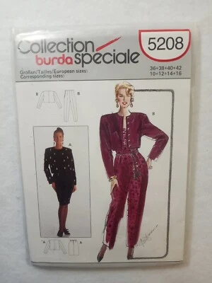Burda 5208 Colección Especial Chaqueta Corta Y Pantalones Nuevo Paquete Precintado Foto 1 de 4