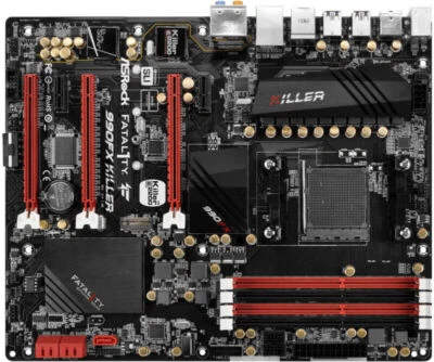 ASRock Fatal1ty 990FX Killer Socket AM3+ AMD 990FX DDR3 ATX USB3.1 Motherboard - Image 1 of 4