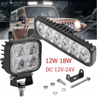 12 18W LED Arbeitsscheinwerfer Offroad Scheinwerfer JEEP Bagger Traktor 12V 24V