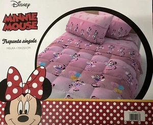 TRAPUNTA INVERNALE MINNIE LETTO SINGOLO COLORE ROSA PIUMONE 170x250 cm DISNEY - Foto 1 di 2