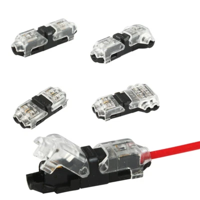 5/10x Quick Wire Splice Connectors 2Pin T/I Type Solderless LED Cable Connectors - Image 1 of 4