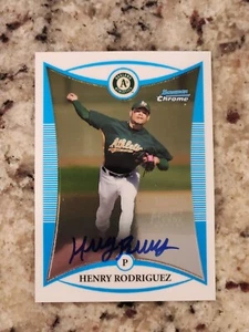 2008 Bowman Chrome Prospects Henry Rodriguez #BCP278 Rookie Auto RC - Picture 1 of 2