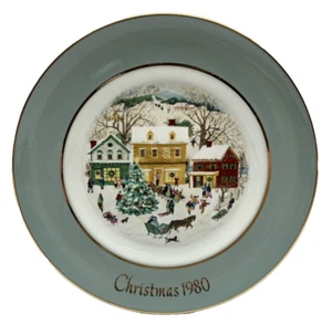 Avon Christmas Sammelteller Country Christmas Enoch Wedgwood England 1980 - Bild 1 von 11