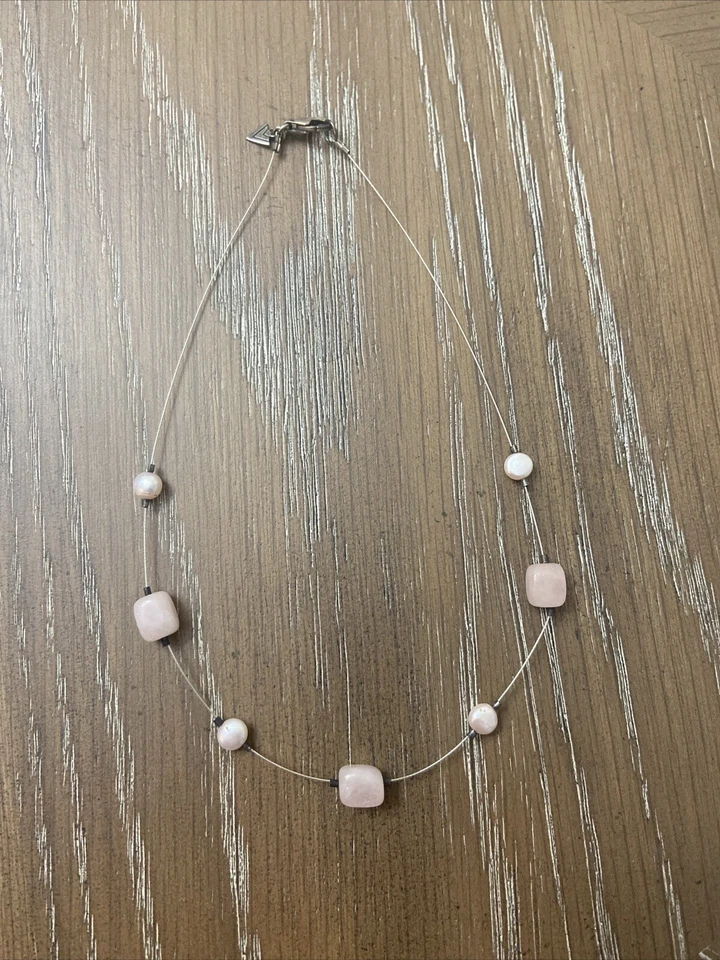 Collar de perlas de agua dulce de cuarzo rosa Silpada N1724 Foto 1 de 1