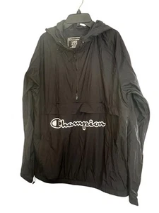Champion Unisex Packable Anorak Adjustable 1/4 Zip Top Hooded Jacket - Size L - Picture 1 of 14