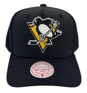 Mitchell & Ness NHL Pittsburgh Penguins Vintage Logo Pro Pinch Snapback Sombrero, Nuevo - Imagen 1 de 7