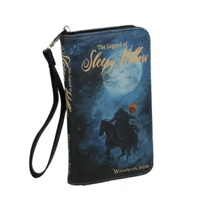 Black The Legend of Sleepy Hollow Wallet - Spooky Gothic ID and Coin Holder - Picture 1 of 7