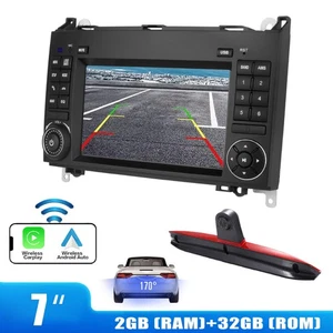 Autoradio 7" GPS navigatore e telecamera posteriore per Mercedes Benz Vito W447 W639 W169 W245 - Foto 1 di 23