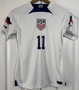 NIKE USMNT 22 BRENDEN AaRONSON #11 HOME JERSEY USA SOCCER WOMENS NWOT SIZE S - Picture 1 of 11