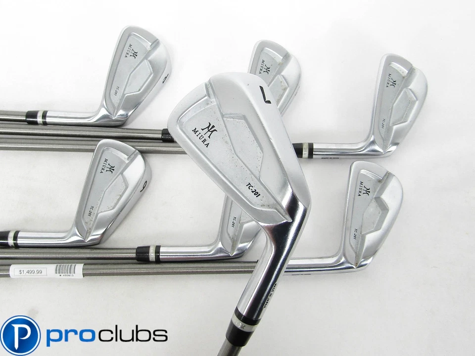 MIURA TC-201 FORGED IRONS 4-PW AEROTECH STEELFIBER i95 STIFF FLEX #455813 - Image 1 of 4