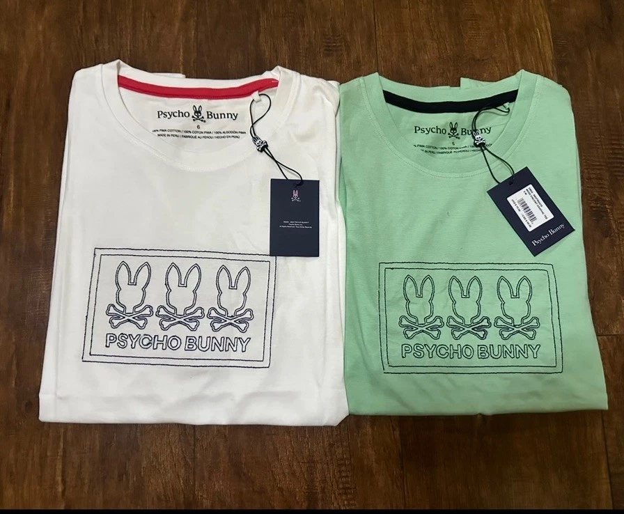 Nueva Camiseta Gráfica Hombre Psycho Bunny Guy Seleccionar Talla/Color Foto 1 de 1