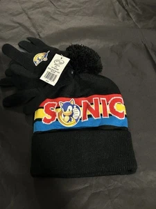 Youth Sonic The Hedgehog 2pcs Hat and Glove Winter Set - Picture 1 of 3